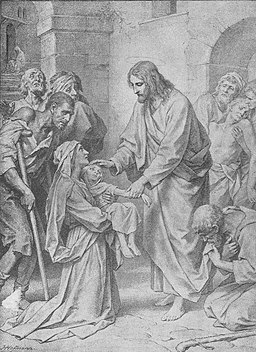 Jesus - The Great Physician, picture by F. Hoffman, c. 1890